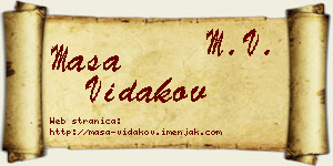 Maša Vidakov vizit kartica